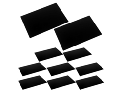 Paquete De 10 Placas De Identificación Negras De Aluminio Resistentes Con Acabado Liso.
