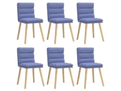 Maison Exclusive - Sillas De Comedor 6 Uds Tela Azul Jeans