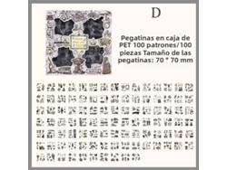 100 pegatinas decorativas vintage, ideales para cajas de regalo, fabricadas en material PET impermeable. Mdug (Estilo 4)