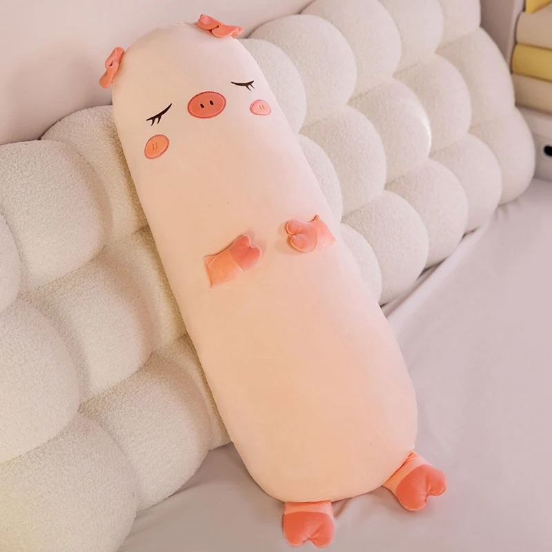 (cerdo Rosa 75 Cm) Cojín Largo Para Sofá Con Forma De Cerdo Adulto, Gato O Capibara, Soporte Lumbar
