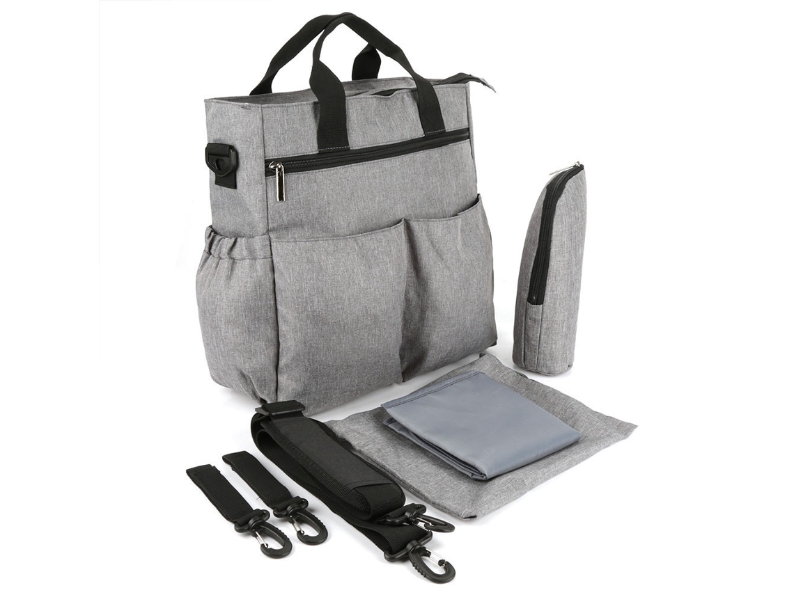 Mochila de maternidad portátil de gran capacidad, bolso cambiador para bebé con soporte para cochecito, mochila oblicua para mamá