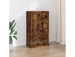 Aparador De Madera Contrachapada Roble Ahumado 60x35,5x103,5 Cm