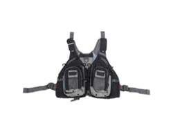 Chaleco de pesca Anub con múltiples bolsillos, cómodo, transpirable, ajustable con franjas reflectantes, para hombre y mujer, color negro.