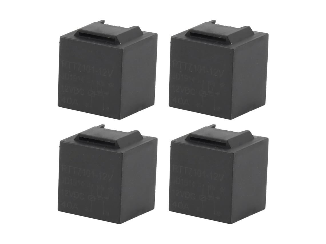 Kit De 4 Relés Jd1914 Abs De 5 Pines Y 12 V Para Coche, Moto Y Barco - Fácil Instalación