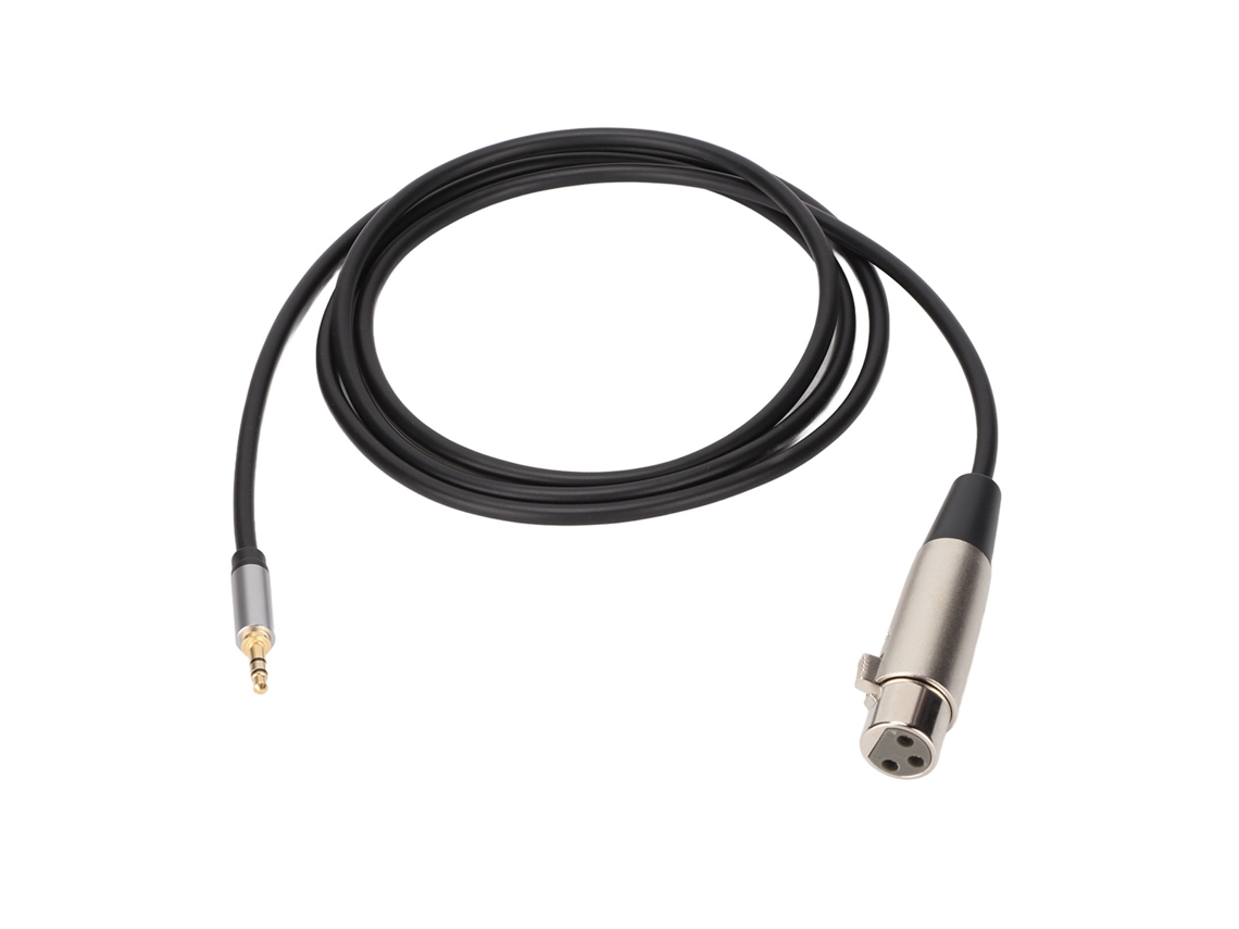 Cable Adaptador Xlr Hembra A 3,5 Mm Macho Con Blindaje, Plug And Play, Para Micrófonos, Mezcladores Y Teclados.