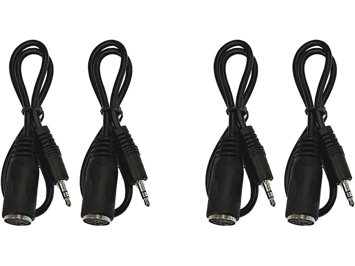 Paquete De 4 Adaptadores Midi Tipo A A 3,5 Mm, Cable De 50 Cm, Línea De Audio