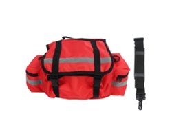 Mochila de primeros auxilios de gran capacidad, bolsa de emergencia con correa ajustable para equipos y suministros contra incendios, color rojo