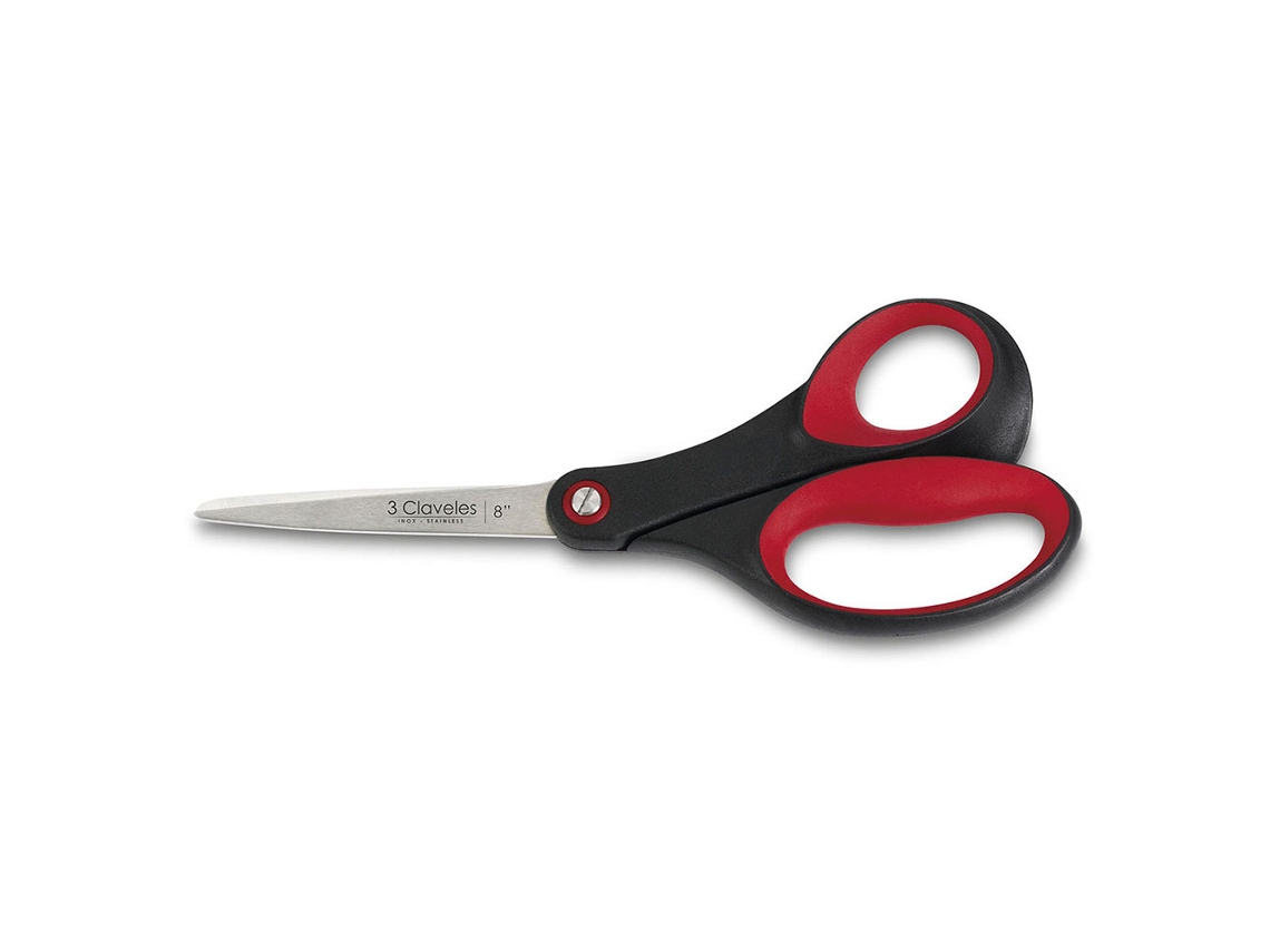 Tijera 3 CLAVELES Sastre (26 cm - Acero Inoxidable - Negro)