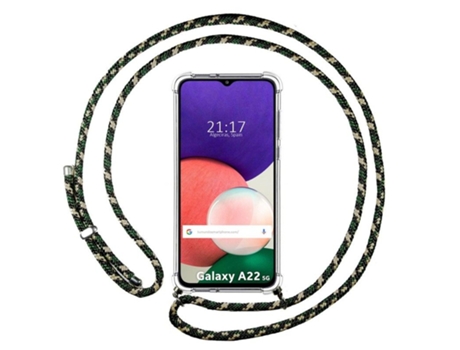 Carcasa Samsung Galaxy A22 5G TUMUNDOSMARTPHONE Colgante Verde