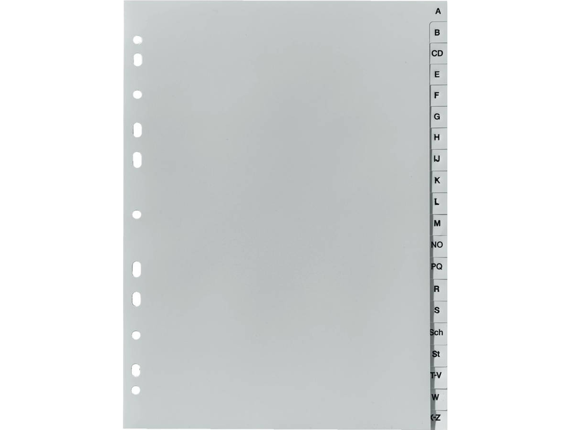 Separador HERLITZ 10843522 Gris (A4 - Polipropileno)