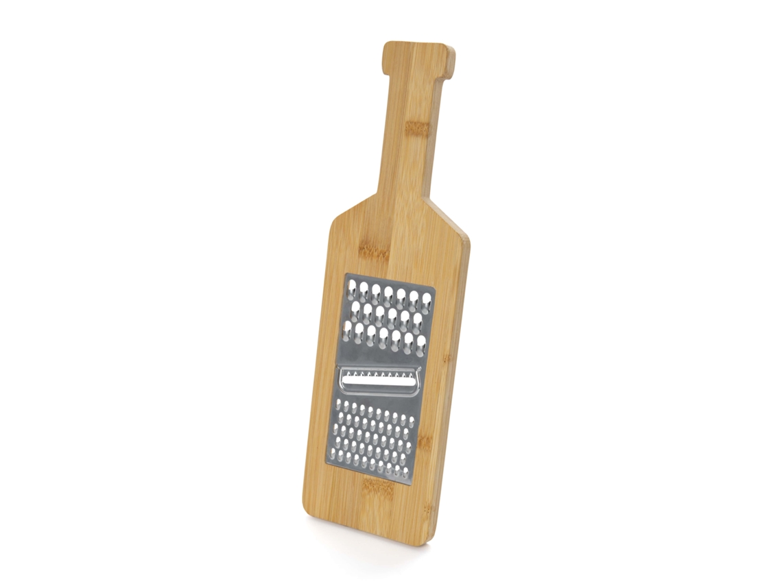 Original rallador de queso Rallador de verduras en forma de botella de vino Rallador de acero inoxidable y madera 9,5 x 30 cm FISURA