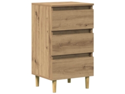 Maison Exclusive - Mesita De Noche Madera De Ingeniería Roble Artisan 40x35x69 Cm