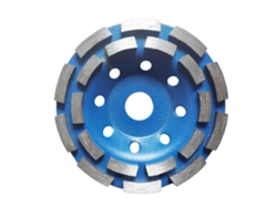 Muela Abrasiva De Copa Con Segmentos De Diamante, 2 Filas, 125 Mm, Para Hormigón, Granito Y Mármol.