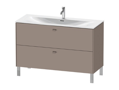 Mueble de lavabo DURAVIT Brioso vertical 122,0 x 47,9 cm 2 cajones incl. recorte de sifón y delantal para lavabo Viu 234412