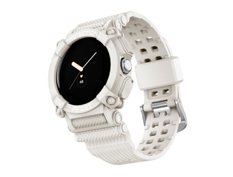 Correa de reloj inteligente integrada de tres pruebas de color sólido para Google Pixel Watch (Starlight)