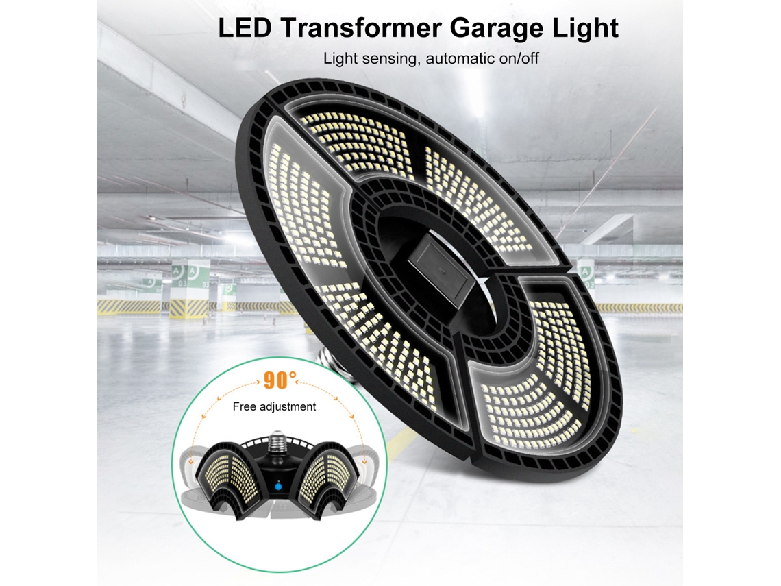 2026-luz De Garaje Impermeable Plegable Transformable Led Para Taller Almacén Fábrica Canopy Techo