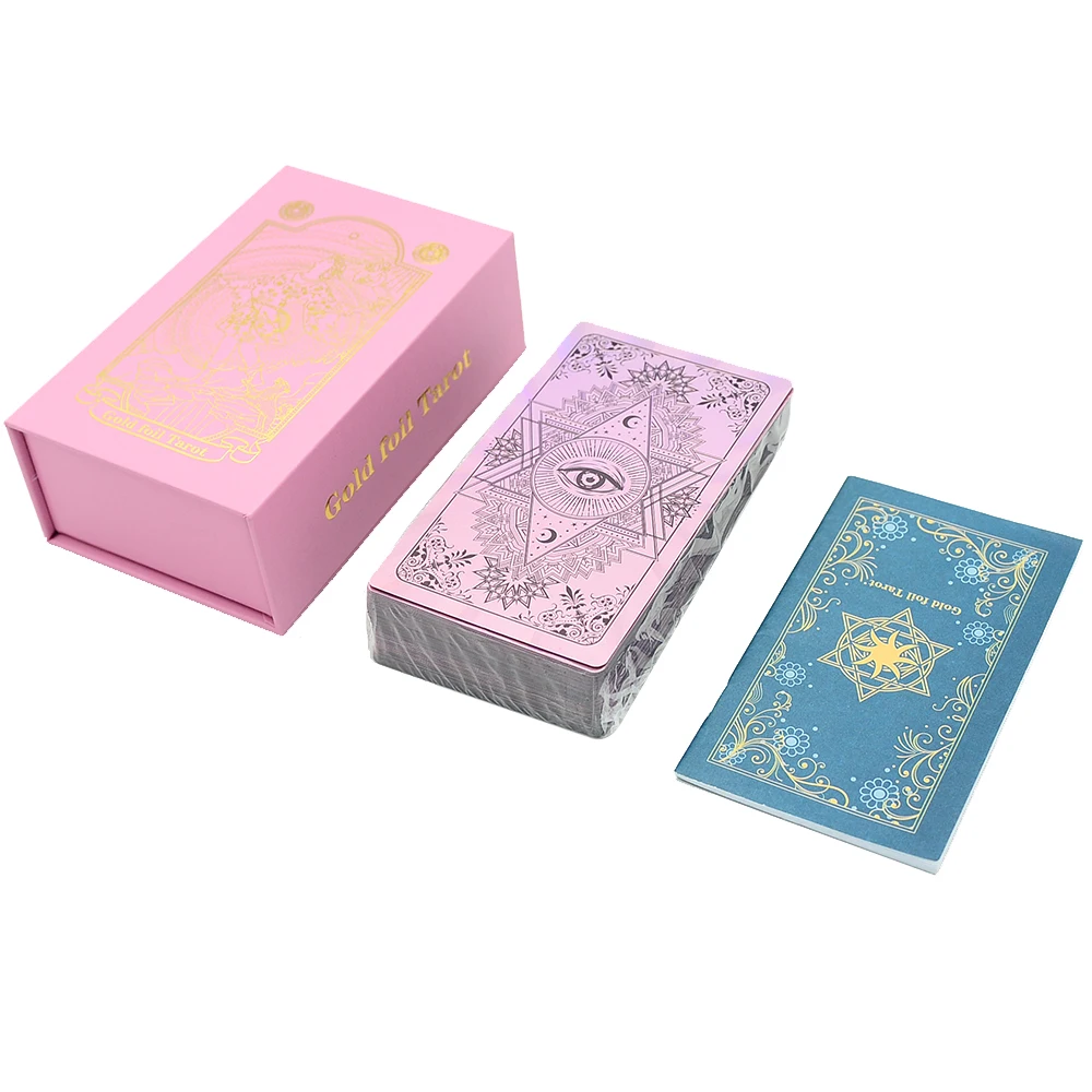 Baraja De Tarot En Caja, En Inglés, Resistente Al Agua, Juego De Adivinación Con Cartas, Juego Interactivo Y Emocional Para Niñas.