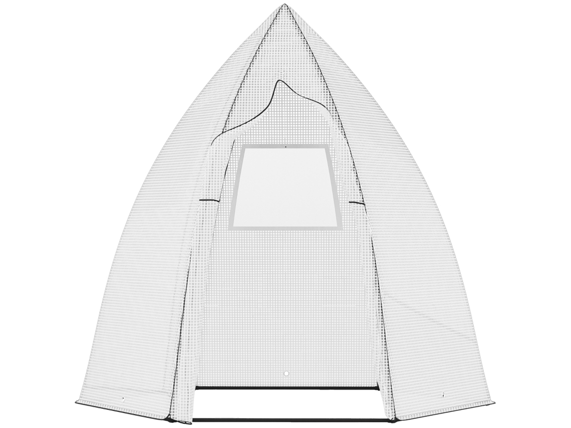Mini Invernadero De Invierno Para Plantas Con Puerta Enrollable,protección Invernal Para Jardín/balcón,blanco,160x140x180 Cm