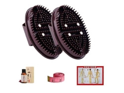 Cepillo Meridiano Profesional Para Salones De Belleza, Cepillo De Masaje Manual Marrón Con Terapia Magnética.