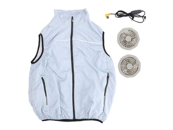 Chaleco de trabajo con aire acondicionado, ventilador USB, verano, talla M