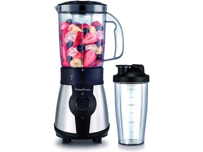 Batidora de Vaso MOULINEX LM1B1D Mix&Go (300 W - 0.75 L - Negro)