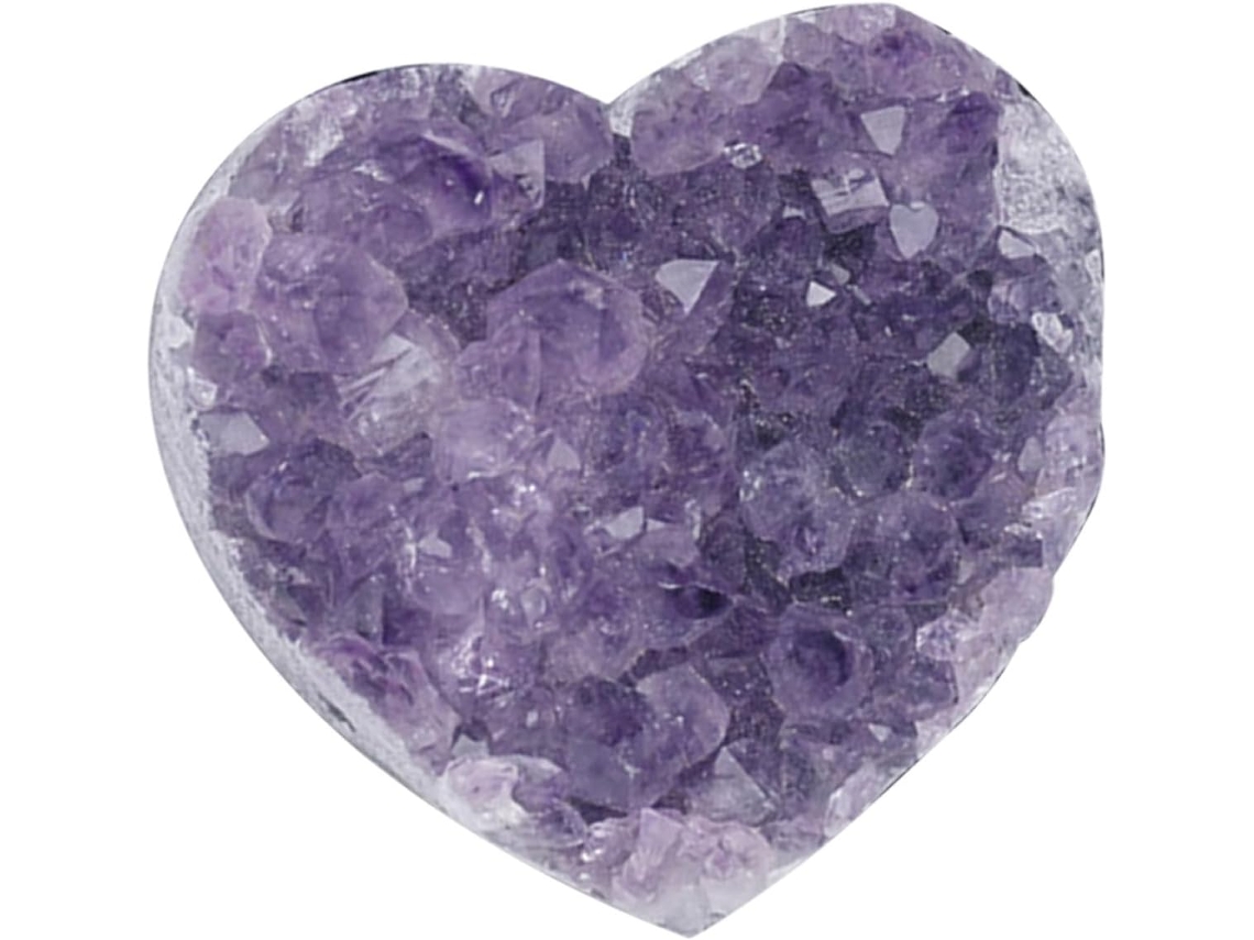 Corazón De Cristal De Amatista Natural, Elegante Decoración Para El Hogar, Ideal Para Mesas, Símbolo