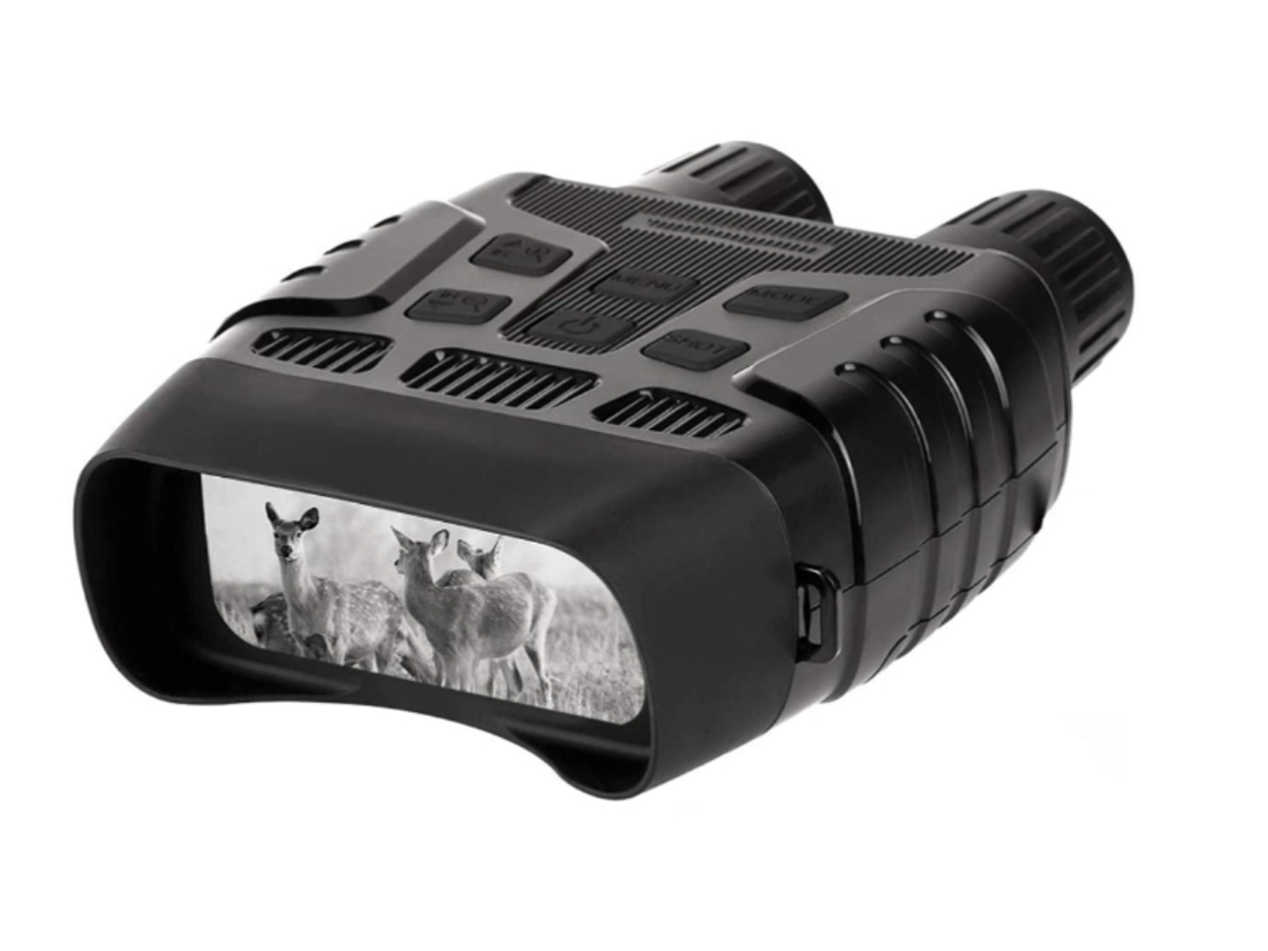 Binoculares con gafas de visión nocturna, alcance de visión nocturna infrarroja de 300 m, pantalla TFT de 2,31 pulgadas con video e imagen HD de 960p Bestvite (negro)