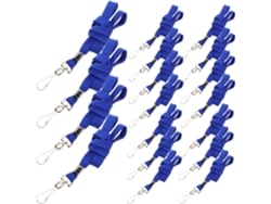 Paquete De 50 Cordones Planos Azules Para Portatarjetas De Identificación, Correas De Tela Duraderas Para El Cuello.