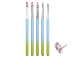 5 pinceles de madera para uñas, pincel degradado en gel, juego de herramientas RNEMITERY