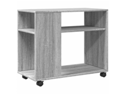Maison Exclusive - Mesa Auxiliar Con Ruedas Madera Gris Sonoma 70x35x60 Cm