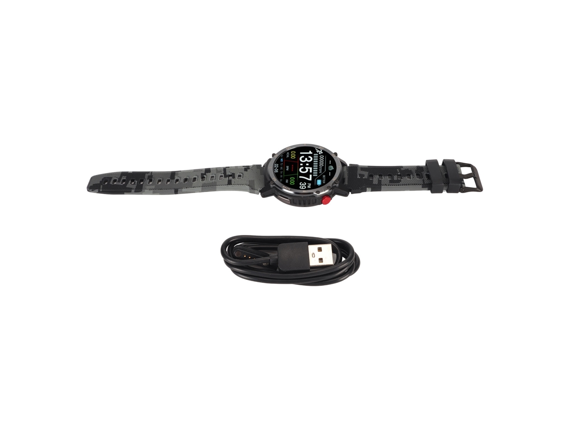 Relógio Inteligente Resistente Outdoor Com Chamada Bluetooth Tela Touch Hd 1.6in Para Ios E Android