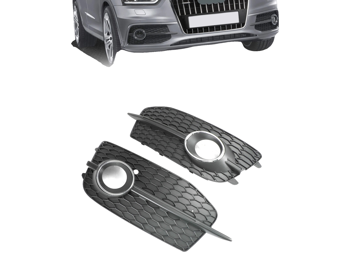 Rejilla de faros delanteros, material ABS duradero, reemplazo directo, colocación frontal, compatible con Q3 S Line 2012-2014 OEM