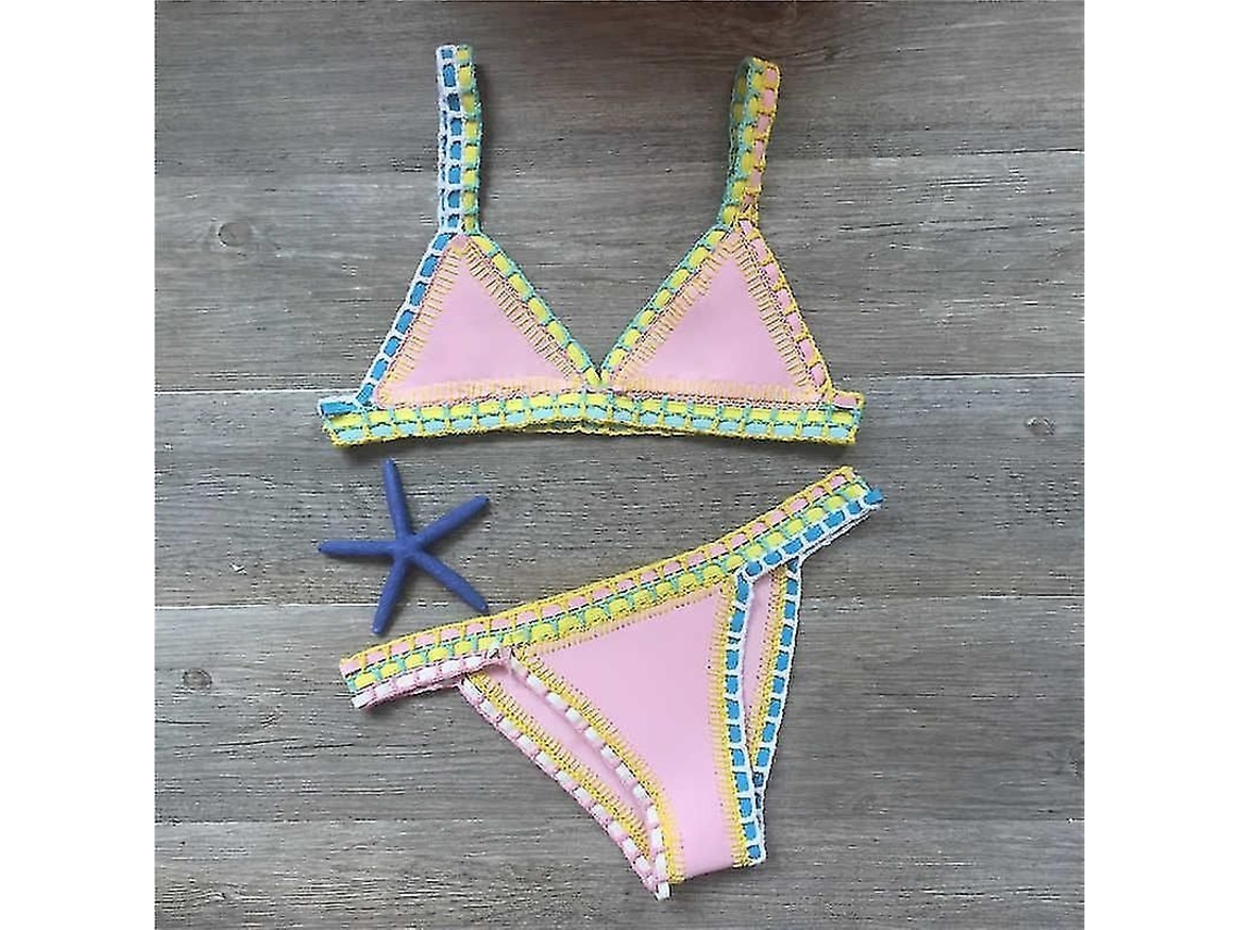 2026-bikini De Crochet Para Mujer Traje De Baño Sexy Bandage Brasileño Sin Aros Talla Normal 2023 Biquini De Playa