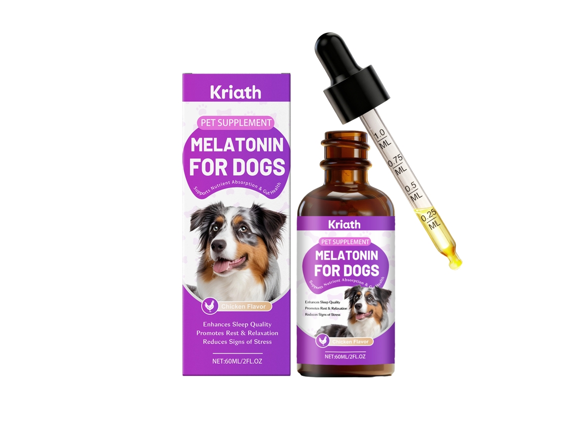 Gotas de melatonina para perros: un apoyo natural y seguro.