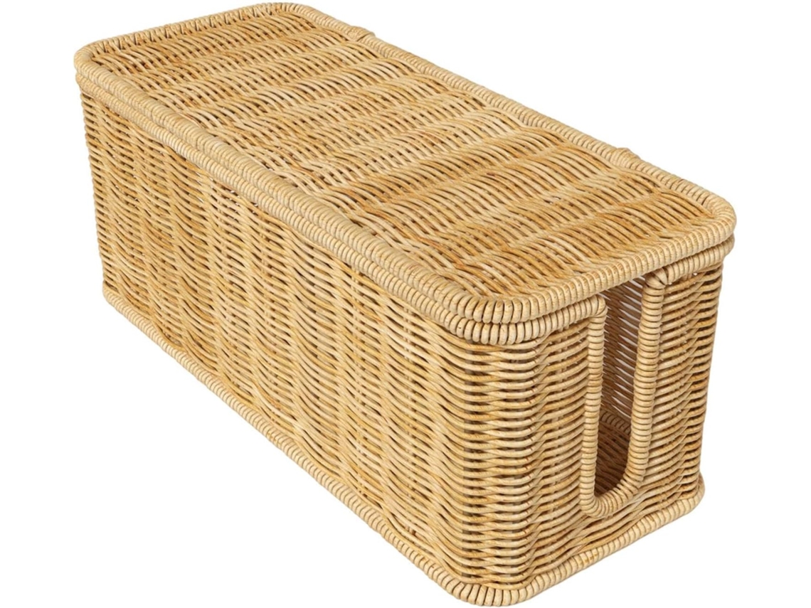 Caja Organizadora De Cables - Beige - 2 Ranuras Abiertas - Caja Organizadora De Cables - Cajas Organizadoras