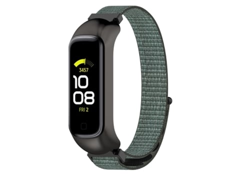 Correa de reloj inteligente para Samsung Galaxy Fit 2 SM-R220 Correa de nailon para reloj (marco gris + negro)