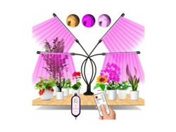 KOFIHETY Lámpara de cultivo flexible de 4 cabezales, luz blanca con juguete interactivo para gatos, para que tus felinos estén felices y tus plantas saludables