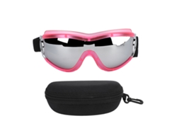 2026-gafas De Sol Para Perros Con Protección Uv Ajustables Y Antiviento Para Perros Medianos O Grandes Marco Rosa Lente Plata