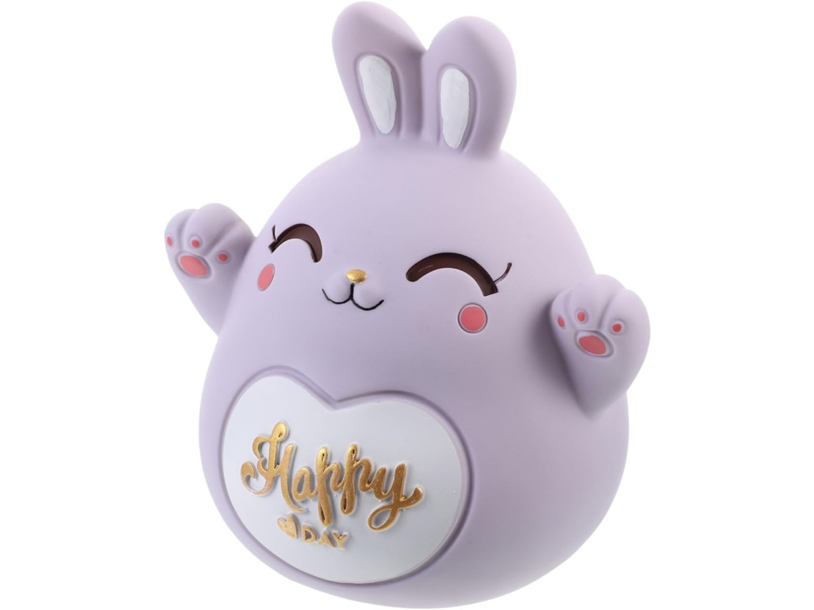 Hucha decorativa infantil CHABERLU para guardería, para monedas, vinilo gris.