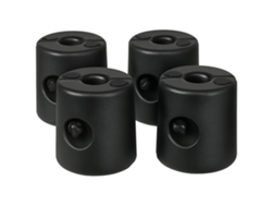 Juego de 4 pesas para tiendas de campaña plegables, rellenables con 8,7 kg de agua o 12 kg de arena Ø21,5/24x25,5 cm Negro PMM CAPITALI