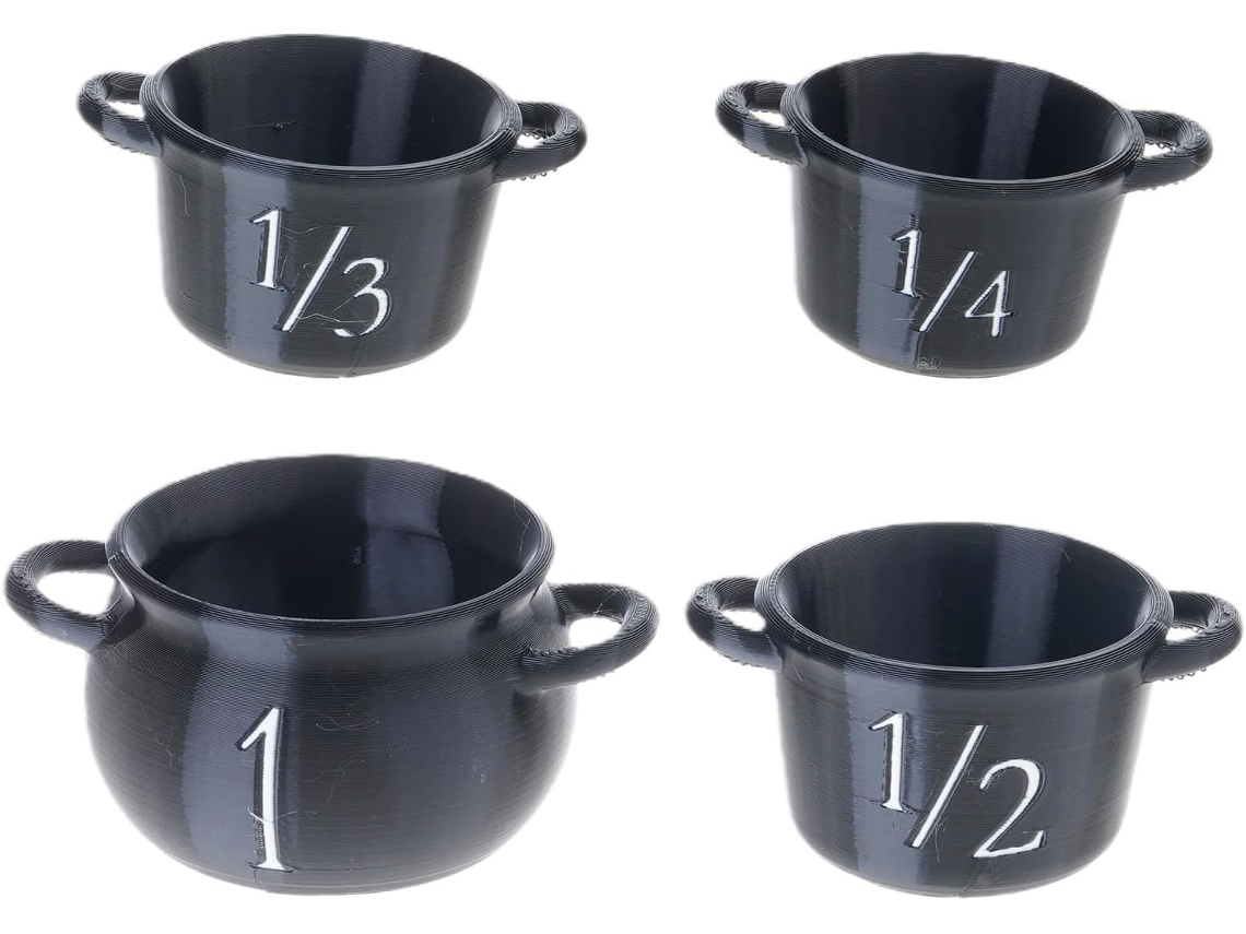 Juego de tazas medidoras con forma de caldero de Halloween de SFUSHOS para accesorios de cocina