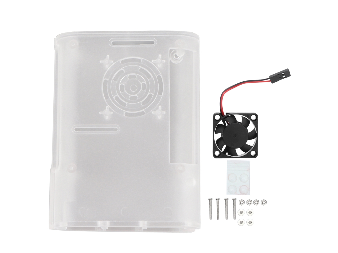 Carcasa para Raspberry Pi 4 Modelo B, carcasa de refrigeración ABS con almohadilla antideslizante