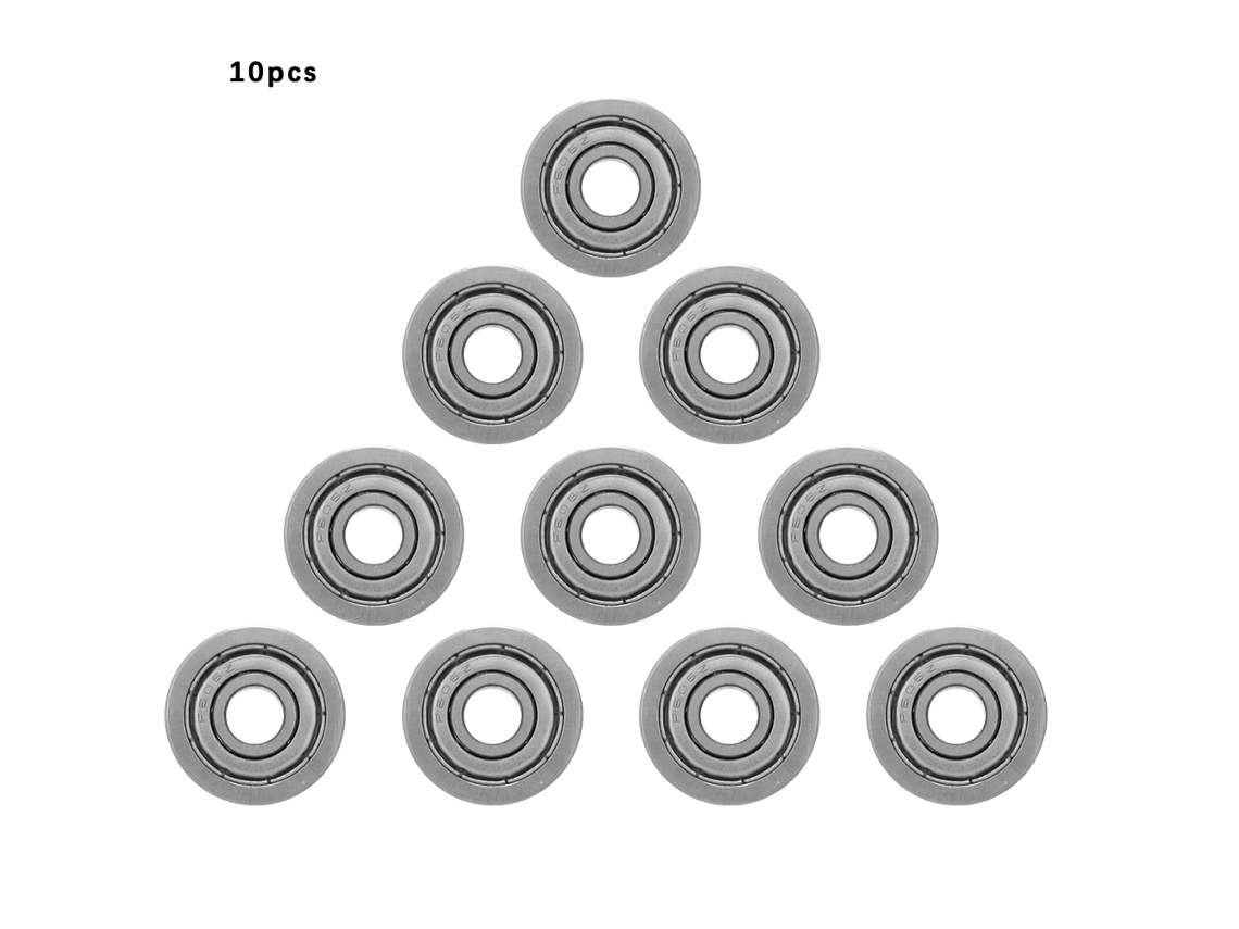 10 Rodamientos De Bolas Con Brida F606-zz De Acero De Alta Velocidad De Doble Cara, 6x17x6 Mm