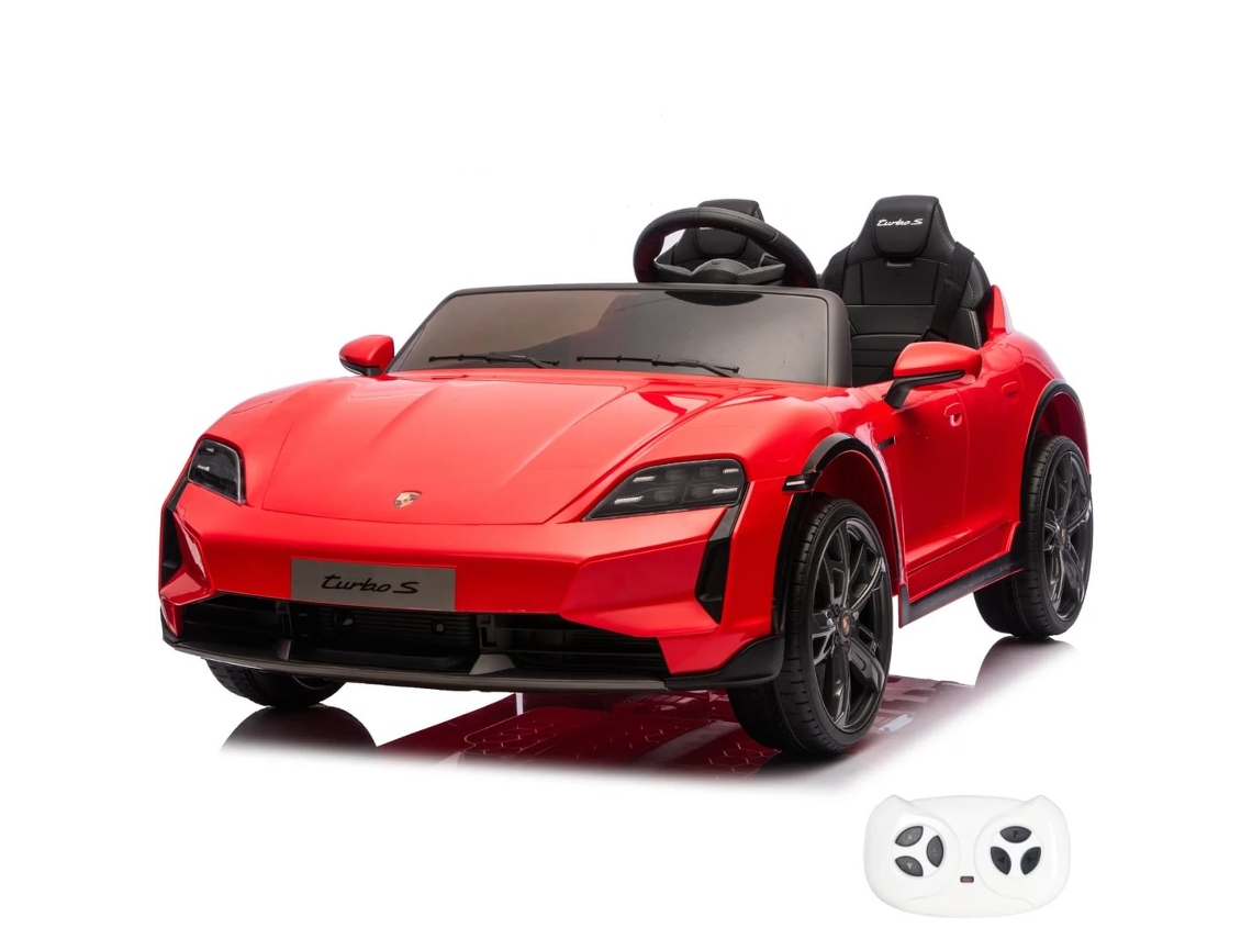 Vehículo Eléctrico Para Niños 24v - Porsche Taycan Turbo S - 2 Plazas - 2 A 6 Años - Rojo