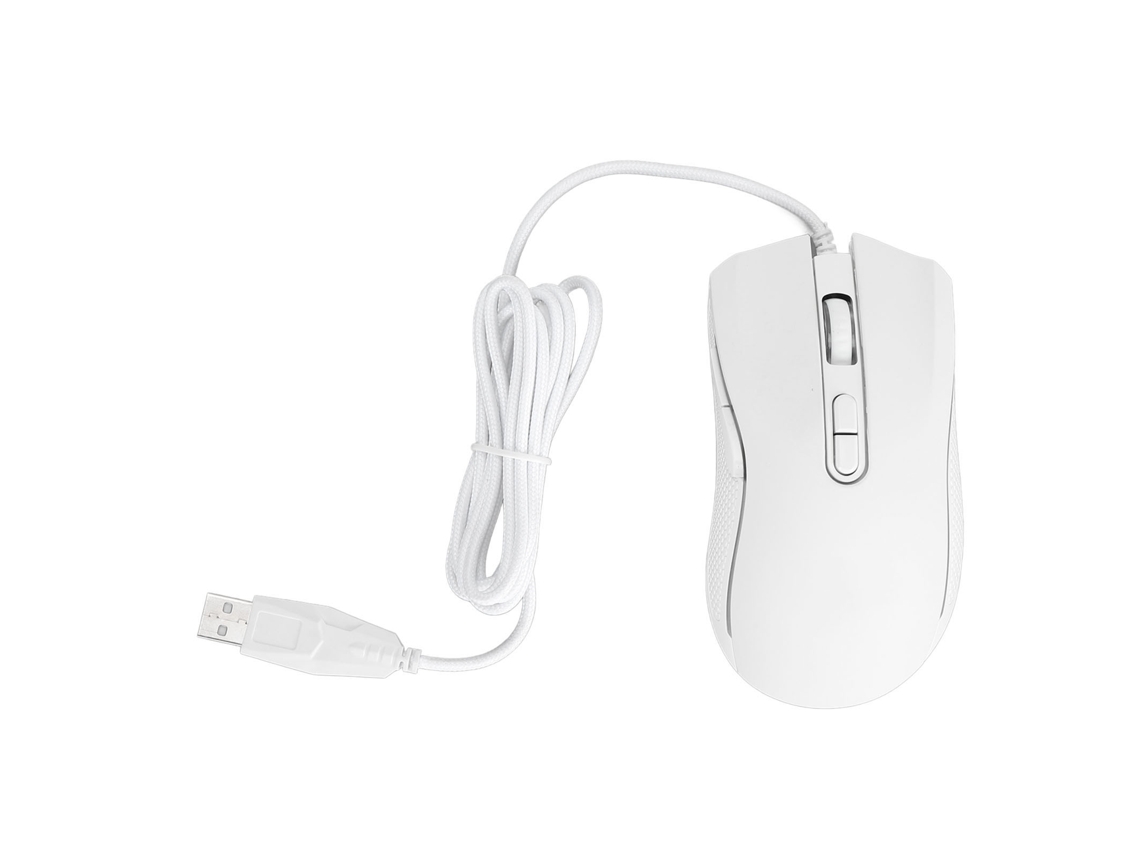 Ratón Óptico Ergonómico Usb Para Juegos Con Cable, Retroiluminación Colorida, 4 Niveles De Dpi Ajustables Hasta 3200 Dpi Y Botones Flexibles.