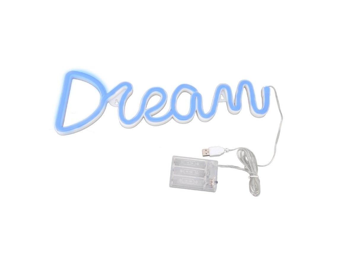 Lámpara LED de neón 2026 Dreamy con alimentación USB y funcionamiento a pilas para dormitorio, sala de estar, bar, fiestas, Navidad y bodas.