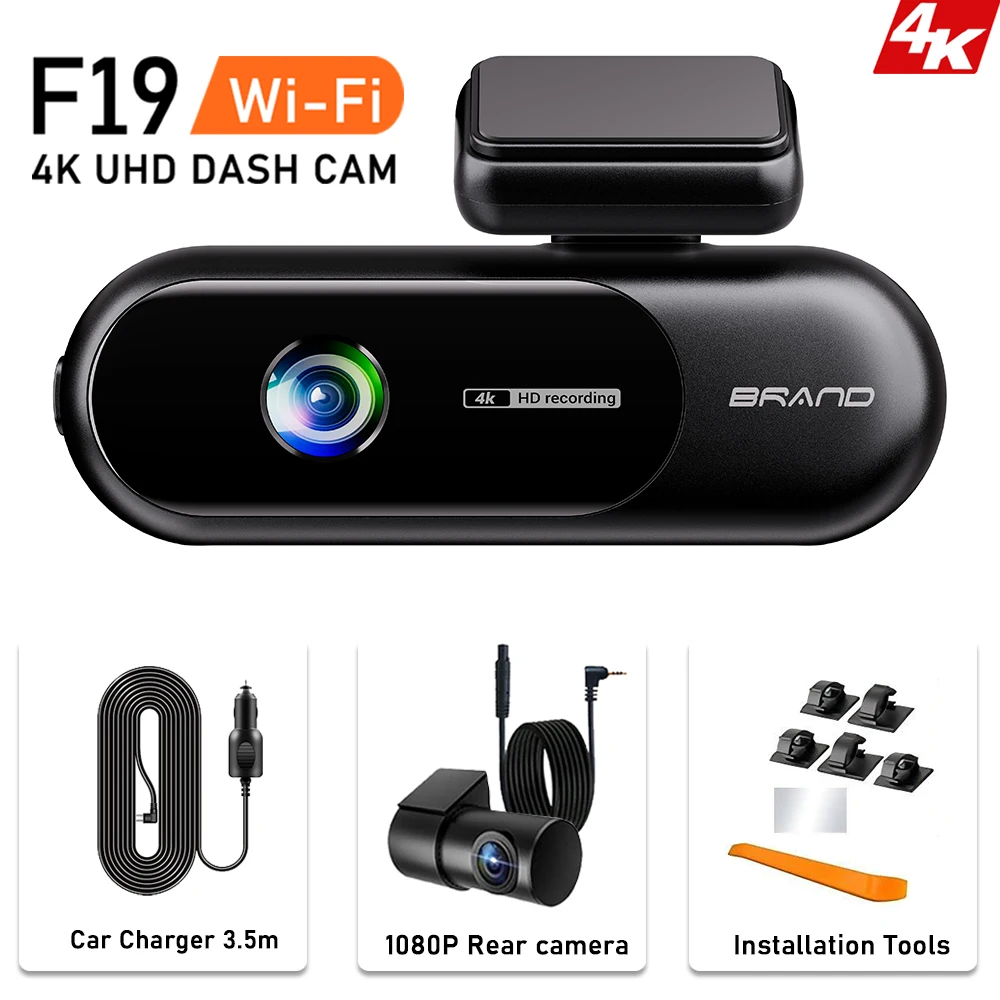 Dvr Para Coche Wifi 4k (64 Gb) Con Lentes Duales