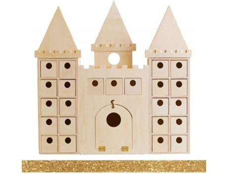 Calendario de Adviento YOUDOIT (Dorado - Madera - 42x42 cm)