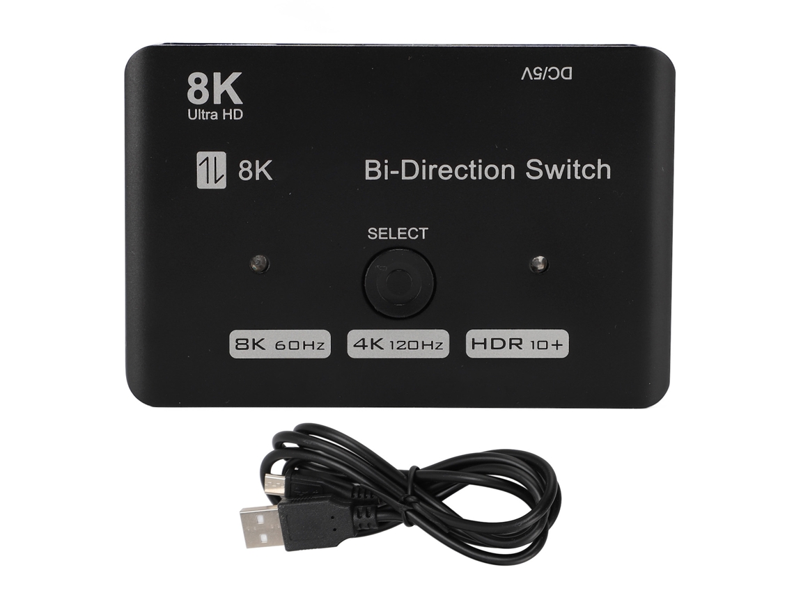 Conmutador Hdmi Compatible Con 8k 4k120hz Conmutador/divisor Bidireccional 2 En 1 Out