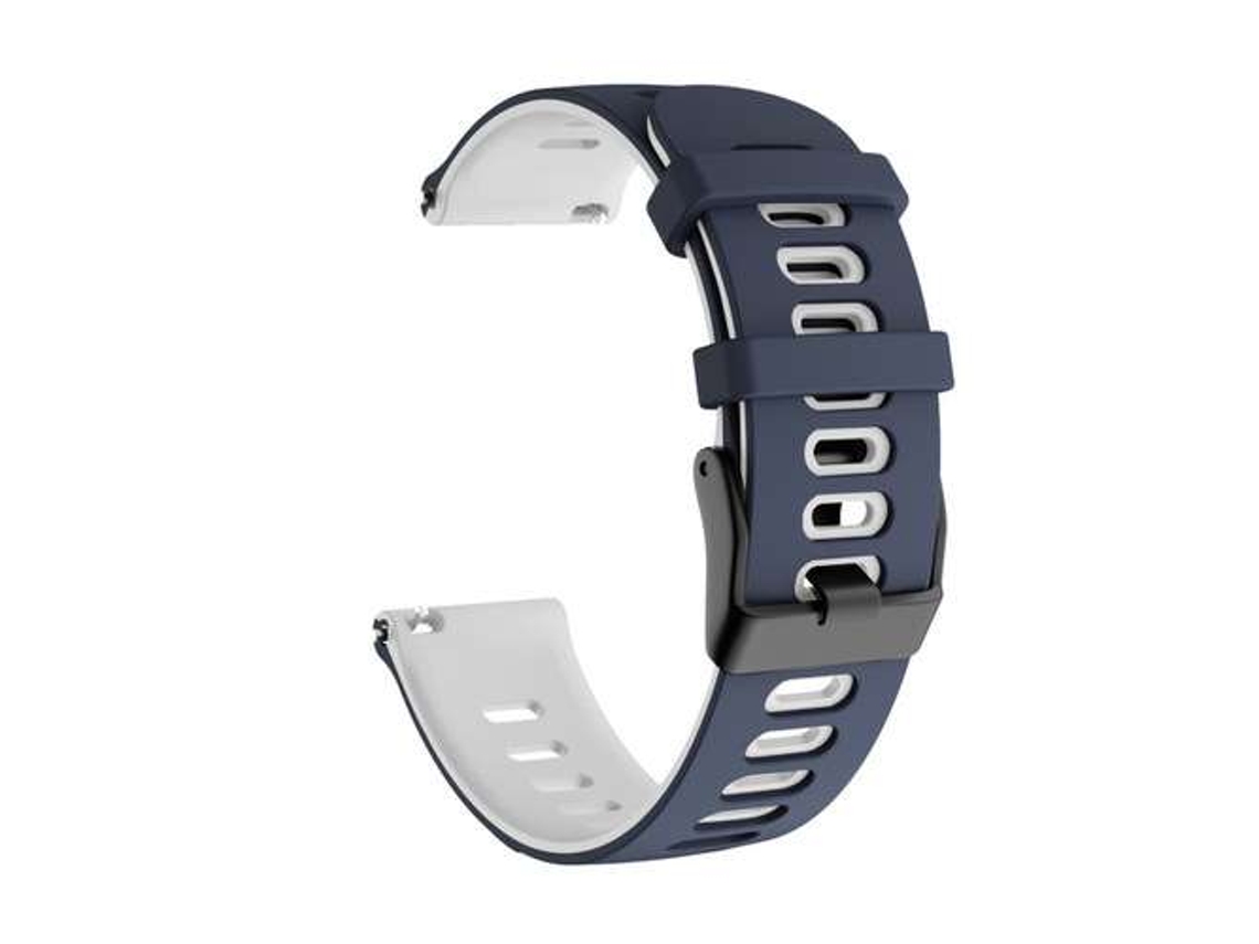 Correa Pioneer para Garmin Vivomove Luxe Azul Escuro y Blanco